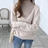 Two-piece Straight Half-high Collar Bottoming Sweater Female Commuter V-neck Loose Long Sleeve Sweater Sweater Women Sets Spring