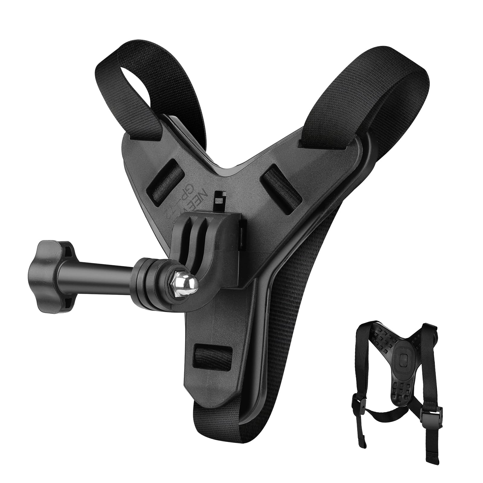 

NEEWER Helmet Camera Mount for Chin Strap Action Camera Accessory Helmet Chin Compatible with Osmo Action Motorcycles, Mount, Kit, Holder, 5/Hero чорний