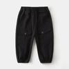 Children's Casual Pants Boys Solid Color Long Pants Korean Style Baby Spring and Autumn Mid-Waist Elastic Waistband Jogger Pants