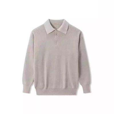 Men's Japanese-Style Trendy Half-Zip Knit Polo Sweater