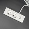 European charging socket European standard concealed strip, plugged European style with sockets 2 ports, 4000W,