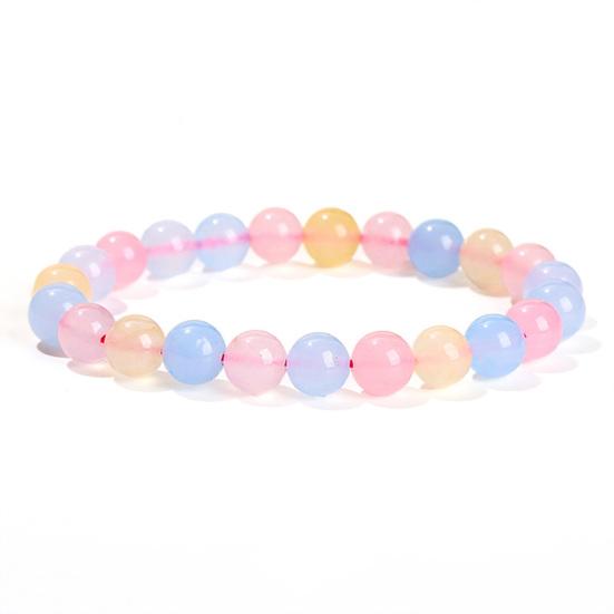 Unisex Bracelet Adjustable Length Teens Adults Bracelet Round Beads Elastic