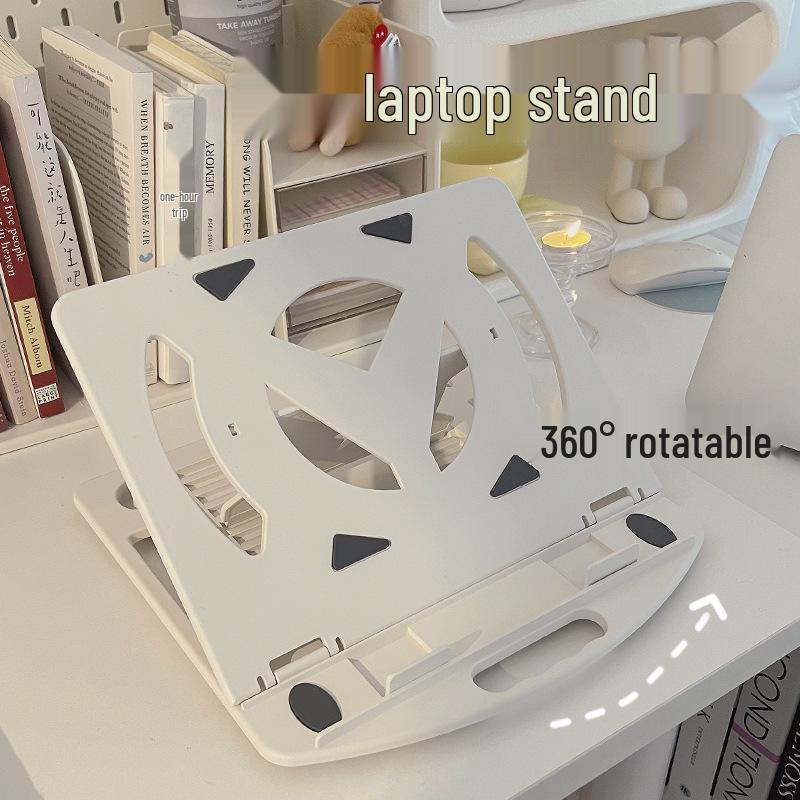 360° Rotating Laptop Stand: Adjustable, Foldable, and Portable Cooling Holder