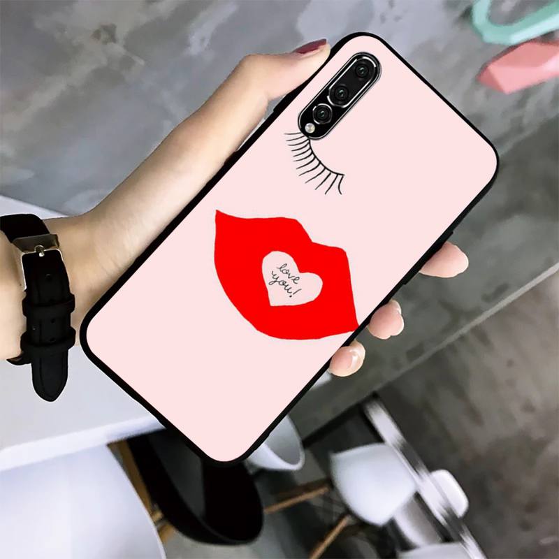 Sexy Lips Phone Case For Huawei G7 G8 P7 P8 P9 P10 P20 P30 Lite Mini Pro P Smart Plus Cove Fundas