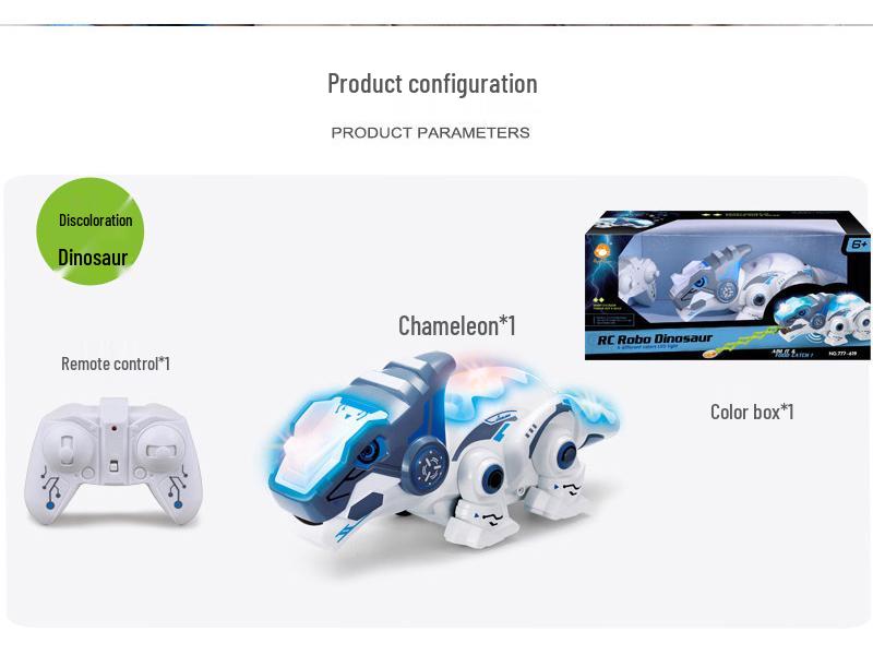 2.4G Remote Control Color-Changing Dinosaur Toy for Kids - Creative Electric Smart Pet & Birthday Gift