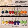 Cute 3D Fruit Pendant Earrings Vibrant Color Y2K Fashion Jewelry for Teen Girls Daily Outing Party Gifting