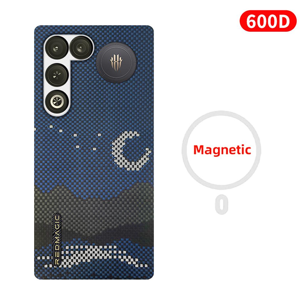For Red Magic 11 Air/11 Pro/11 Pro+ Carbon Case 600d Kevlar Aramid Fiber Fabric Ultra Thin Hard Cover Magnetic balckSlimlightred