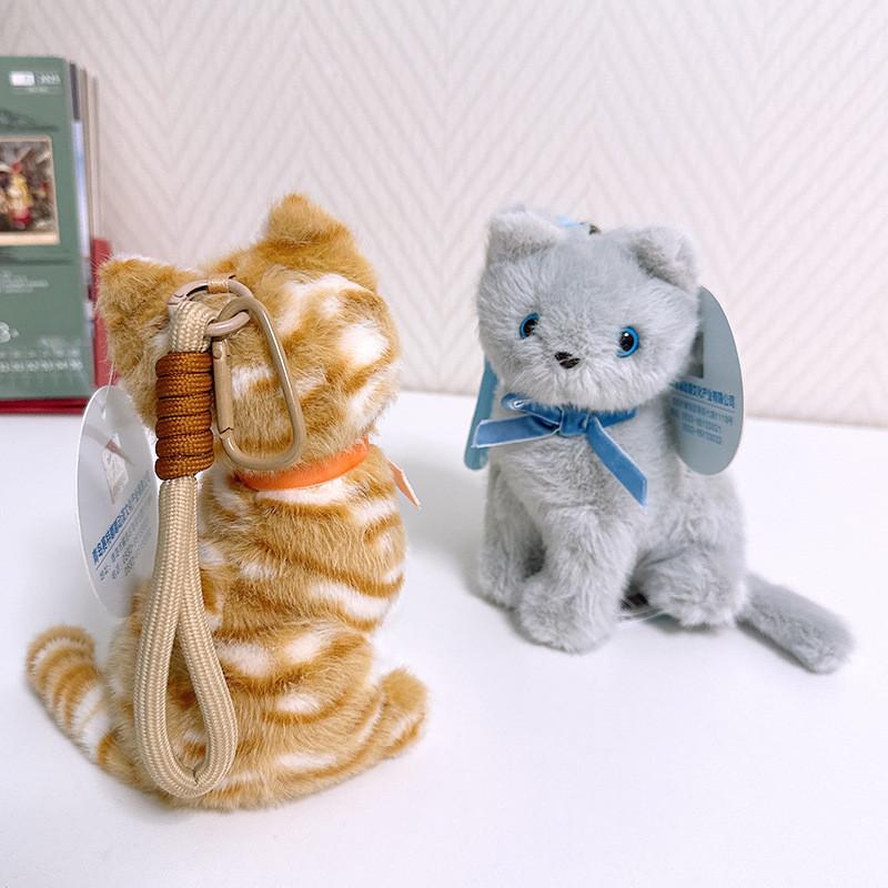 Plüschkatzenpuppe mit weichem Kurzplüsch und PP-Baumwollfüllung als Geschenk für Kinder
