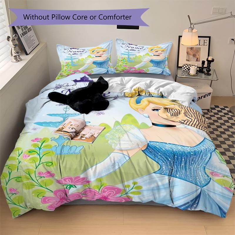 Custom Snow White Garden Bedding 3 Piece Set HD Print Duvet Cover Pillowcases for Teens Adult Bedroom Decoration