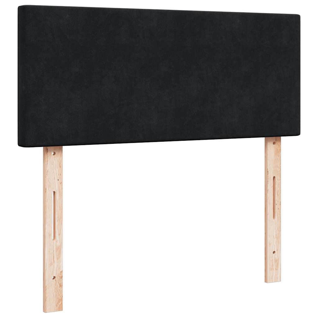 Ottoman Bed with Mattress Black 120x190 cm Velvet