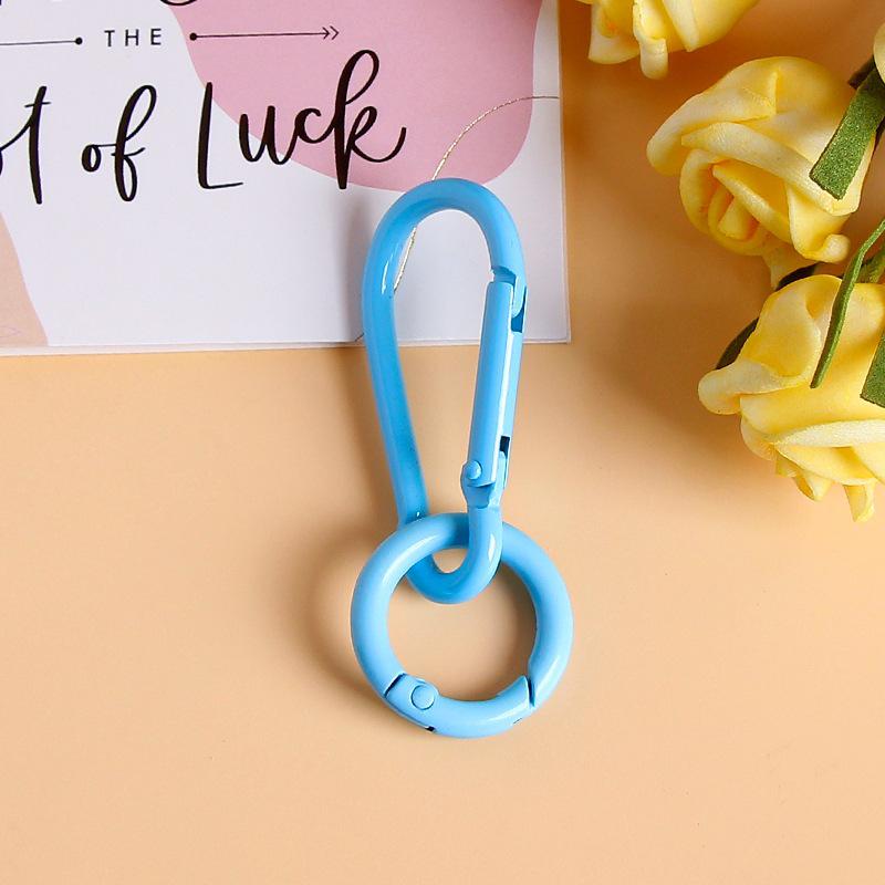 Colorful Gourd Buckle Spring Ring Keychain Ornaments for DIY Jewelry & Bag Charms