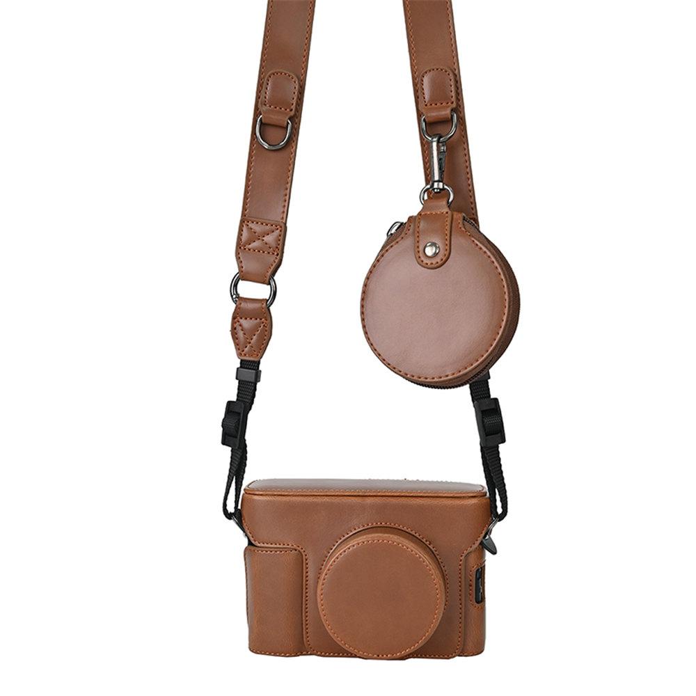 

Роскошный кожаный чехол из ПУ для камеры X100VI для Fujifilm X100VI, чехол-накладка на весь корпус с ремешком, мини-чехол