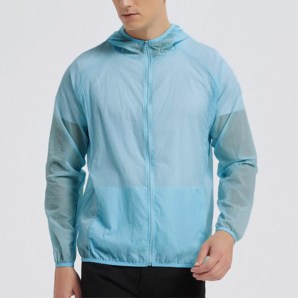 Summer Men's Ice Silk Sun Protection Clothing Lightweight Breathable Outdoor Anti-ultraviolet Skin Coat Jacket