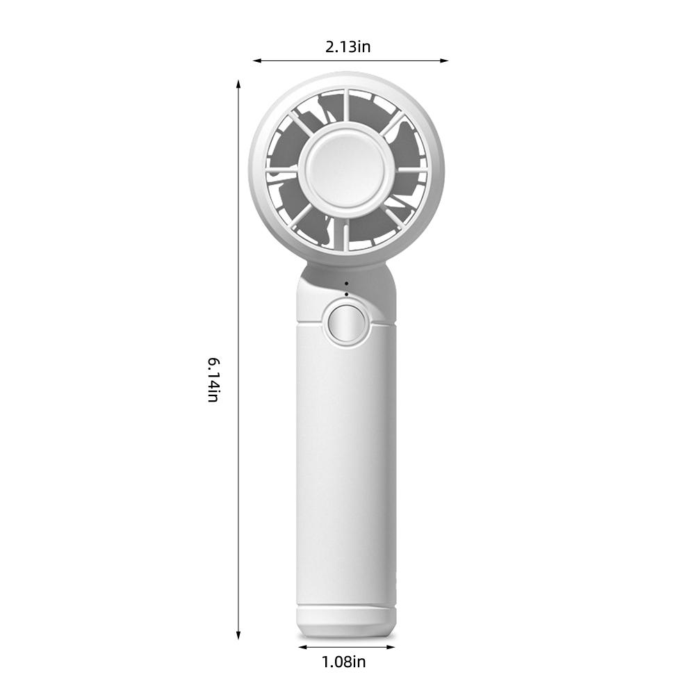 

Мини-вентилятор для охлаждения, перезаряжаемый от USB, легкий и мощный для стола, автомобиля, кемпинга белый