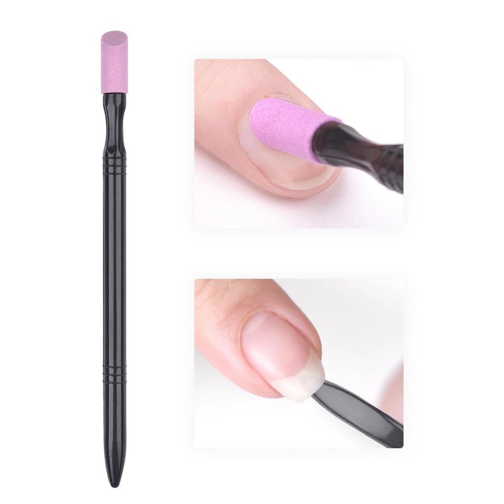 1/10PCS Nail File Cuticle Stone Pusher Quartz Pen Nail Polishing Sticks Nail Cuticle Scissors Dead Skin Remover Buffer Nail Art