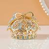 Desktop Design Enamel Color Crown Light Luxury Ring Holder Creative Gift Box  Wedding Proposal