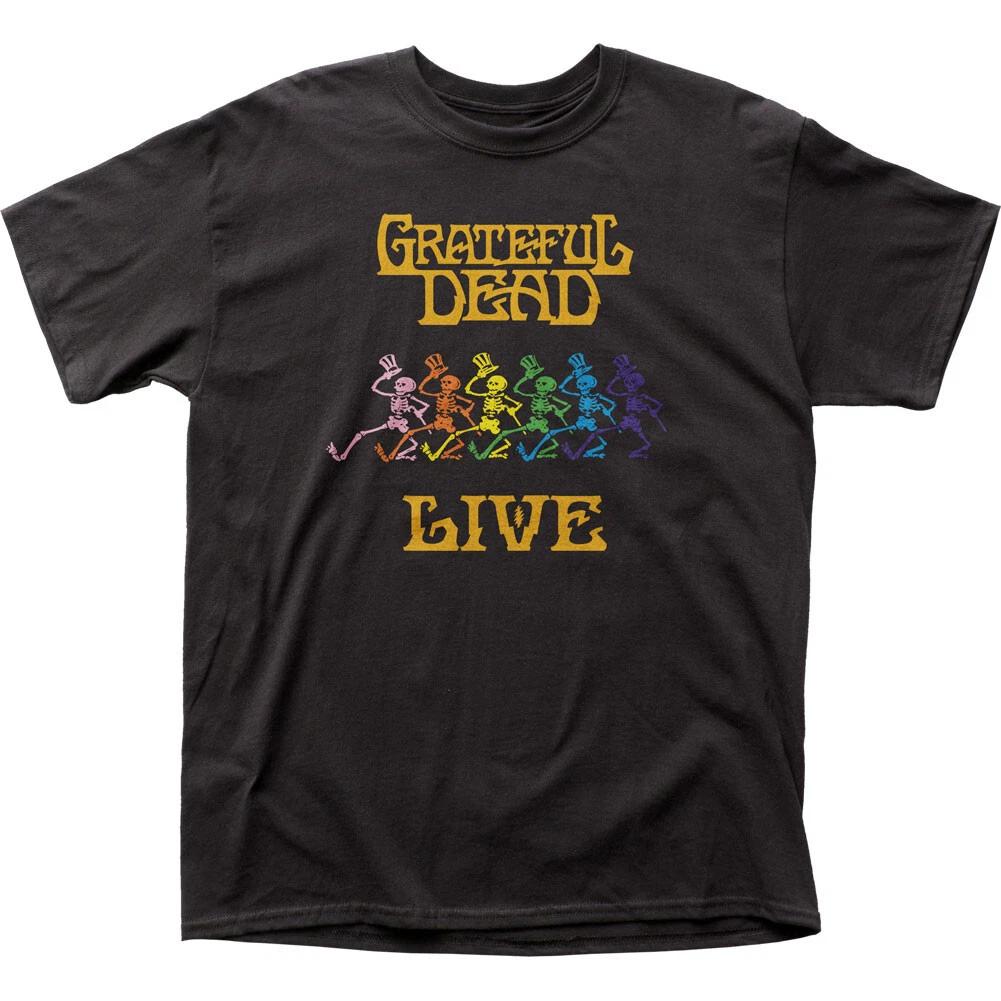 Grateful Dead Live T Shirt Mens Rock and Roll Music Classic Band Tee New Black