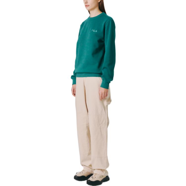FILA Sweatshirts Unisex Green Crew Neck Moderate Regular FS2POE4101X-DGN