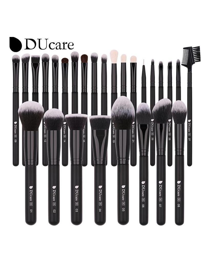 DUcare 27-teiliges Make-up-Pinsel-Set, professionelle Kosmetikpinsel, Augenbrauen, Puder, Foundation, Schatten, Make-up-Werkzeuge