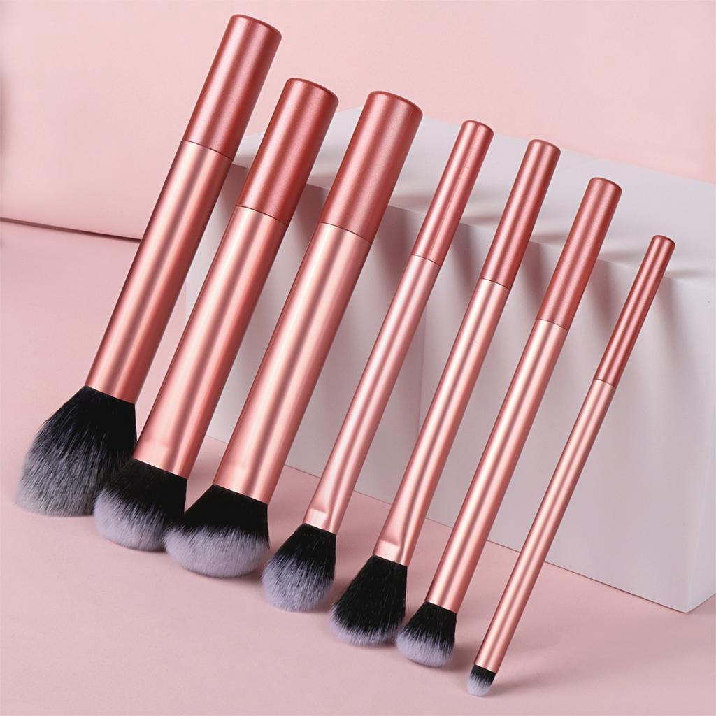7 buc pensule de machiaj Kit păr sintetic moale pensule de machiaj fundație Blush fard de pleoape instrumente cosmetice de machiaj