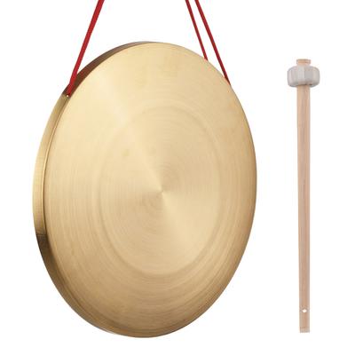 30cm Hand Gong Cymbals Brass Copper Gong Chapel Opera Percussion Instrument with Round Play Hammer