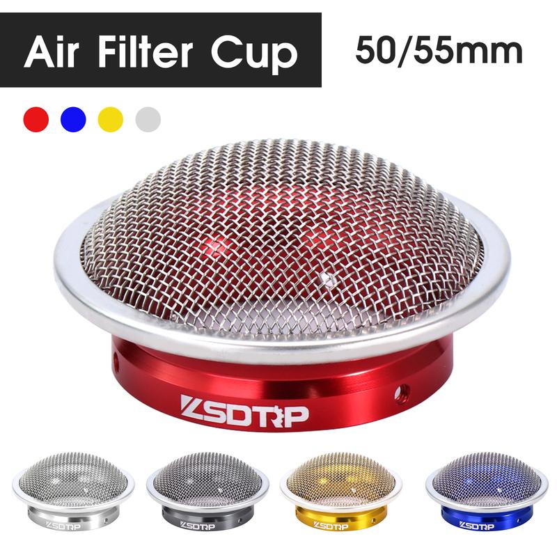 ZSDTRP 50/55mm For PWK 21-34mm Carburetor Modified Motorcycle Air Filter Cup with Stainless Steel Net Wind Cup
