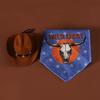 Yousheng Pet Cowboy Costume Dog Cowboy Hat And Bandana Scarf Set Pet Halloween Christmas Party Cosplay Accessories for Cats Small Medium Dogs
