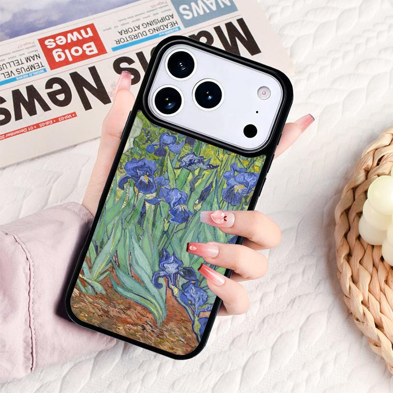 Irises Painting Phone Case For IPhone 17 16e 15 14 13 12 11 Pro Max Air Mini Soft Protective Cover