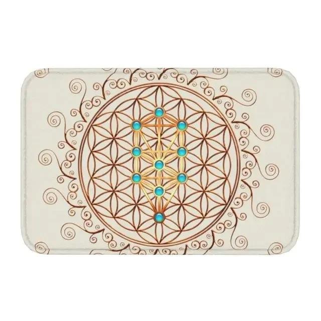 Celtic Trinity Knot Doormat Norse Ethnic Pattern Non Slip Washable Entrance Rug Antique Front Door Home Decor