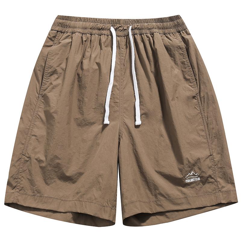 Summer Outdoor Sports Pants Men's High Street Casual Basic Loose Student Straight Quick Drying Five Point Pant