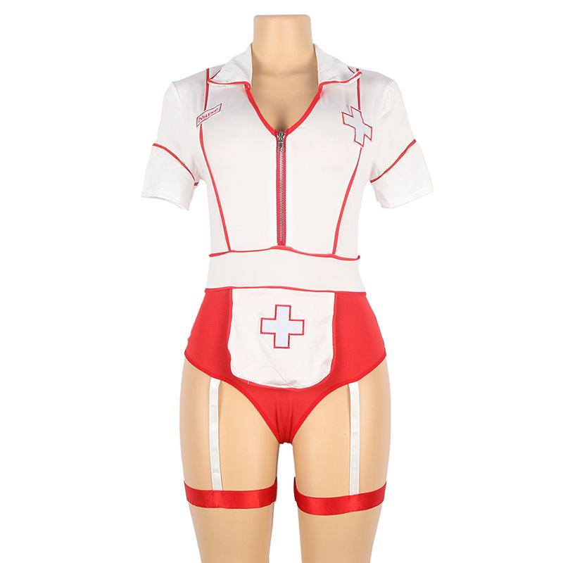 Erotic Pajamas Passion Suit Plus Size Nurse Sexy Tease Hot Seduction Uniform