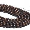 Bronzit Kaffee Messing Stein Natürliche Runde Perlen 15" Strang Glatte Lose Zwischenperlen 4/6/8/10/12mm für Schmuckherstellung DIY Armbänder Zubehör