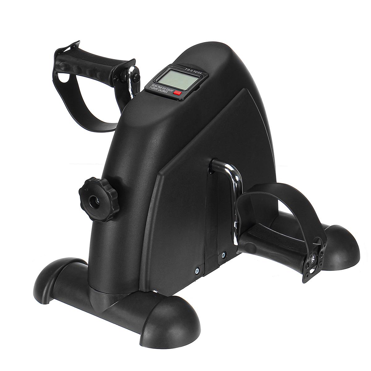 Мини-домашний велотренажер, портативный педальный тренажер для ног и рук, упражнения с педалью для фитнеса, велотренажер в помещении, шаговый велотренажер со счетчиком LCD Di чёрный