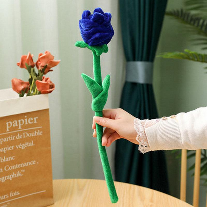 

1 шт., мягкая плюшевая игрушка с рисунком розы, креативная пряжка для штор, украшение дома, рождественский подарок на день Святого Валентина для девочки 30cm