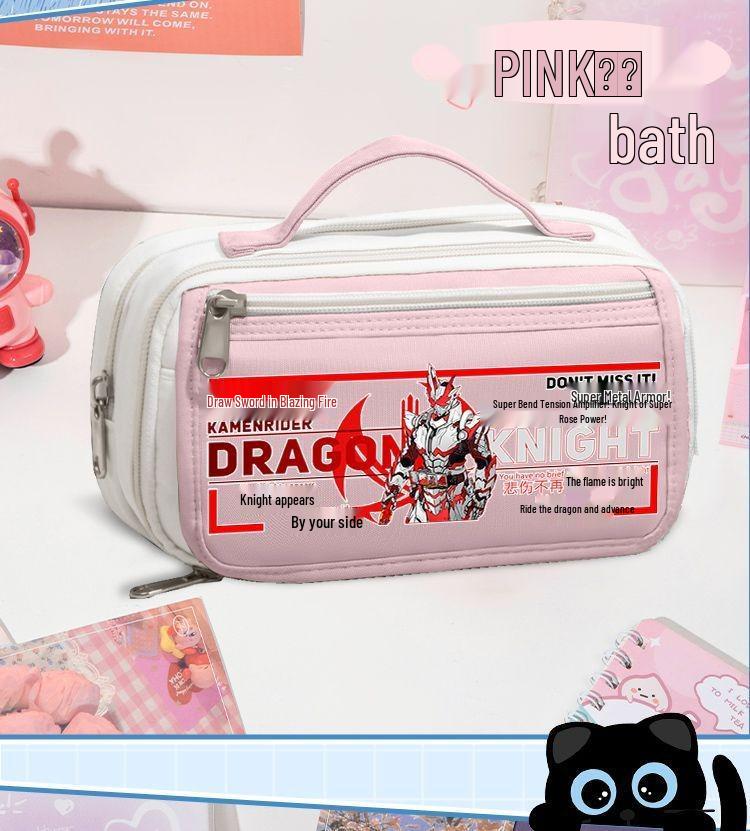 Kamen Rider Multi-layered Large Capacity Pencil Case for Boys - Portable, Versatile Storage for Elementary and Junior High Students