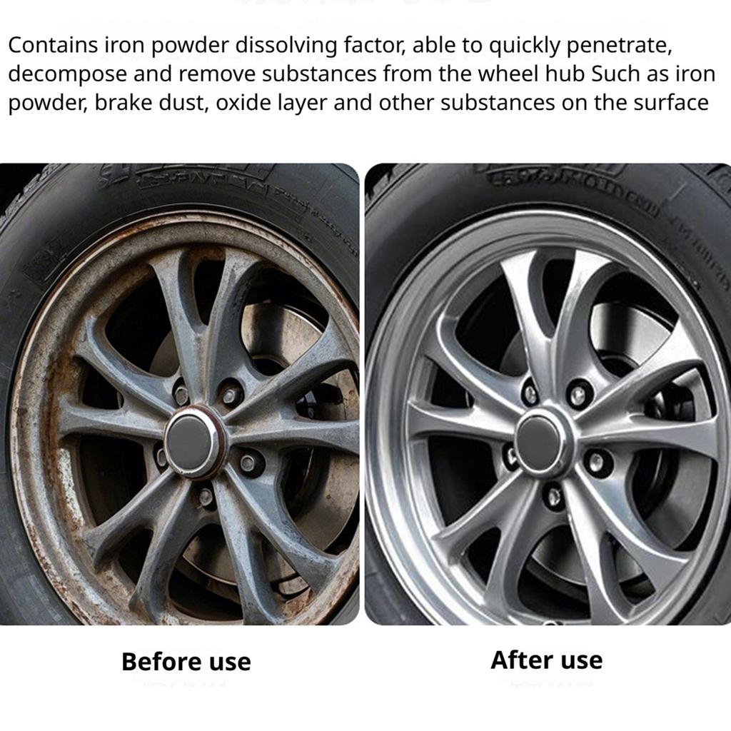 120ML Wheel Cleaner, Iron Removal Spray For Car Detailing, Cleans Iron Particles From Car Paint, Wheels, Motorcycles, RVs And Boats