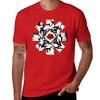 Red Rose On Center T-Shirt Tops Aesthetic Clothing Big and Tall T Shirts for Men