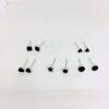 Mini Geometric Black Star Korean Style Ear Stud Female Heart Earrings Dripping Oil Fashion Jewelry