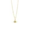 Vintage Devil's Eye Necklace Copper Gold Plated Eyeball Neck Chain Demon Eye Necklace  Party Favors