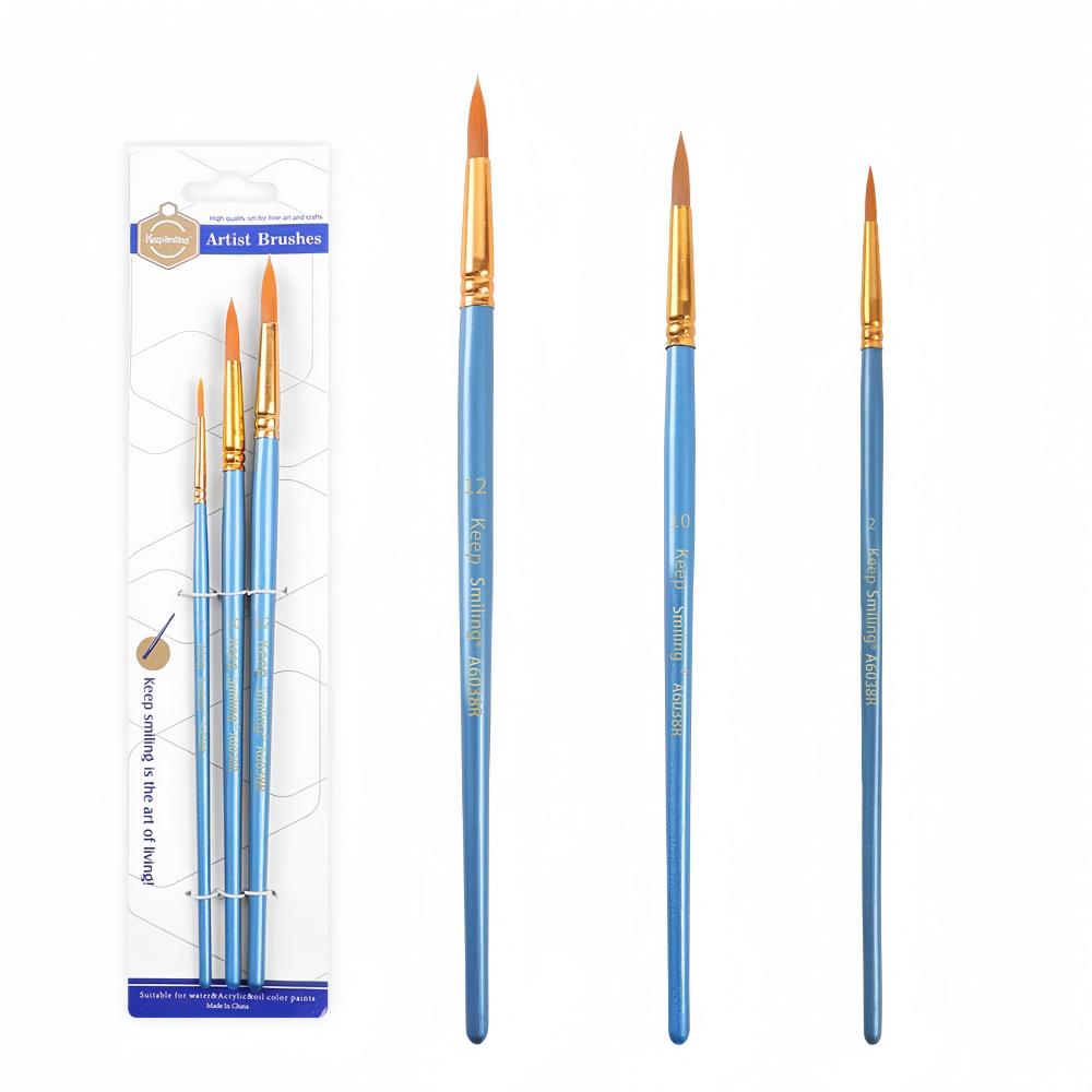 

Набор кистей для граффити для кукол из гипса, сделай сам, с акварельными и акриловыми красками для детей 3 Brush Set