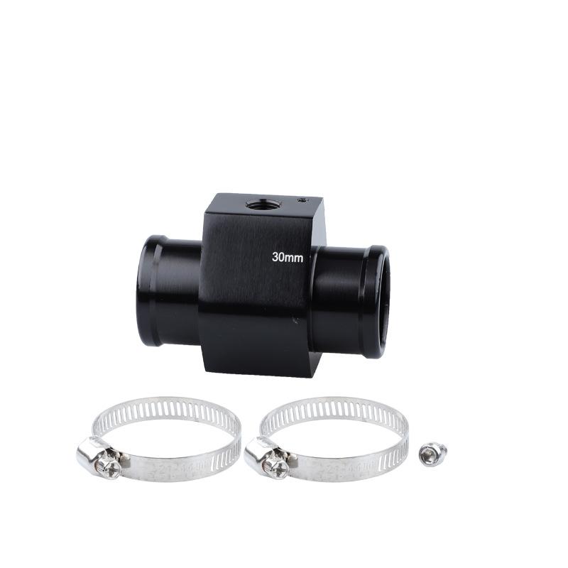 Universal Blue/Black Water Temperature Temp 26mm-40mm Sensor Gauge Joint Pipe Radiator Hose Adapter with 2 Clamps