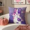 Cute Anime Cat AAphmau Meow Cushion Cover Pillowcase Short Plush Invisible Zipper Room Sofa Cushion Cover