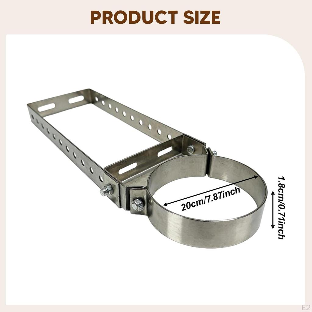 Chimney Pipe Bracket Holder Adjustable Accessories Household Heat Resistant Portable