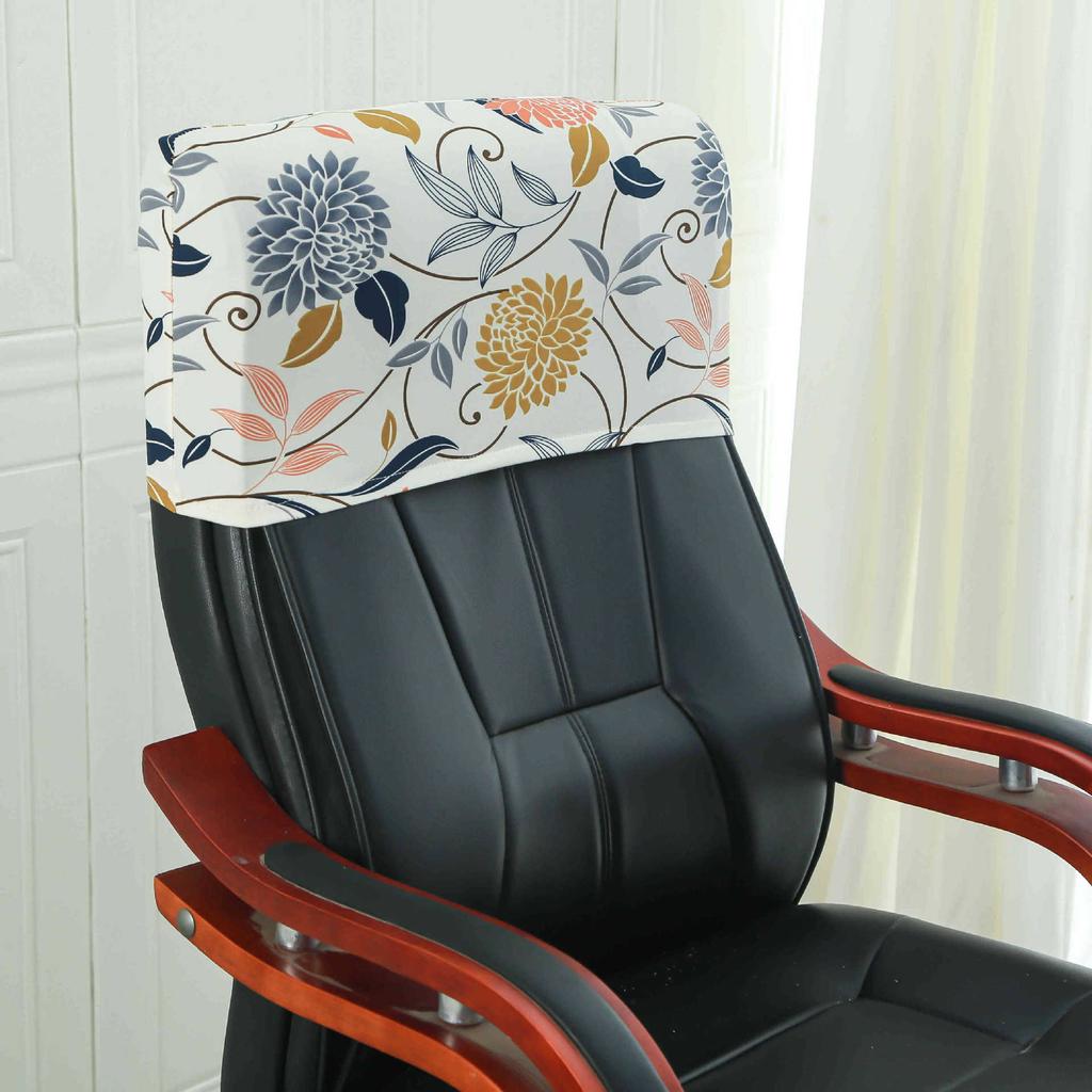 Elastic Boss Chair Headpillow Case Office Chair Cover Swivel Chair Headpillow Case Computer Chair Headpillow Seat Dustproof Head Cover