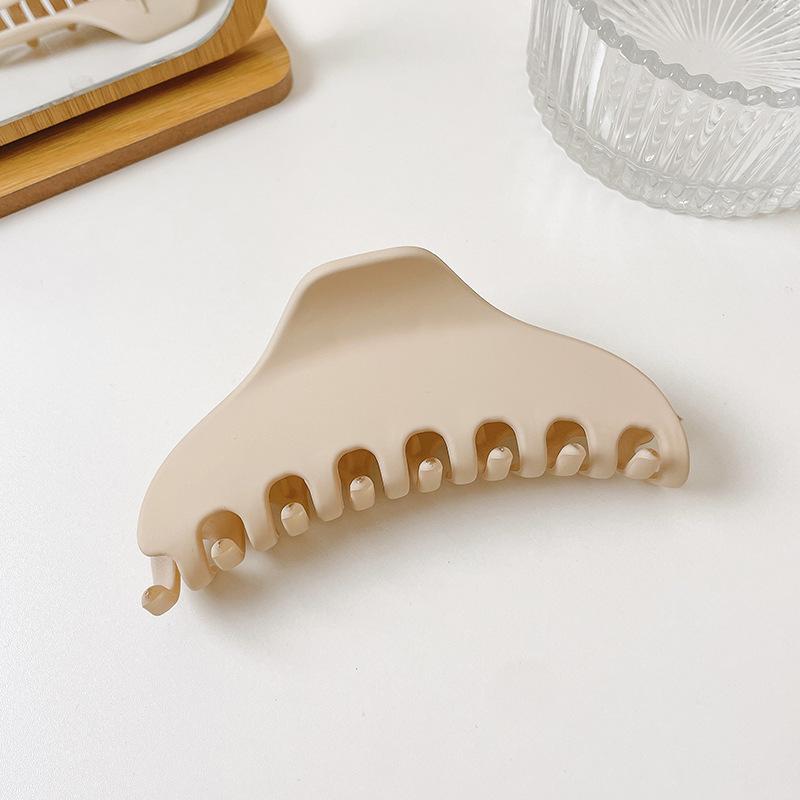 New Women Elegant Brown Beige Flower Geometric Hair Claw Clips Lady Plastic Hairpins Crab Hair Clips Fashion Hair Accessories