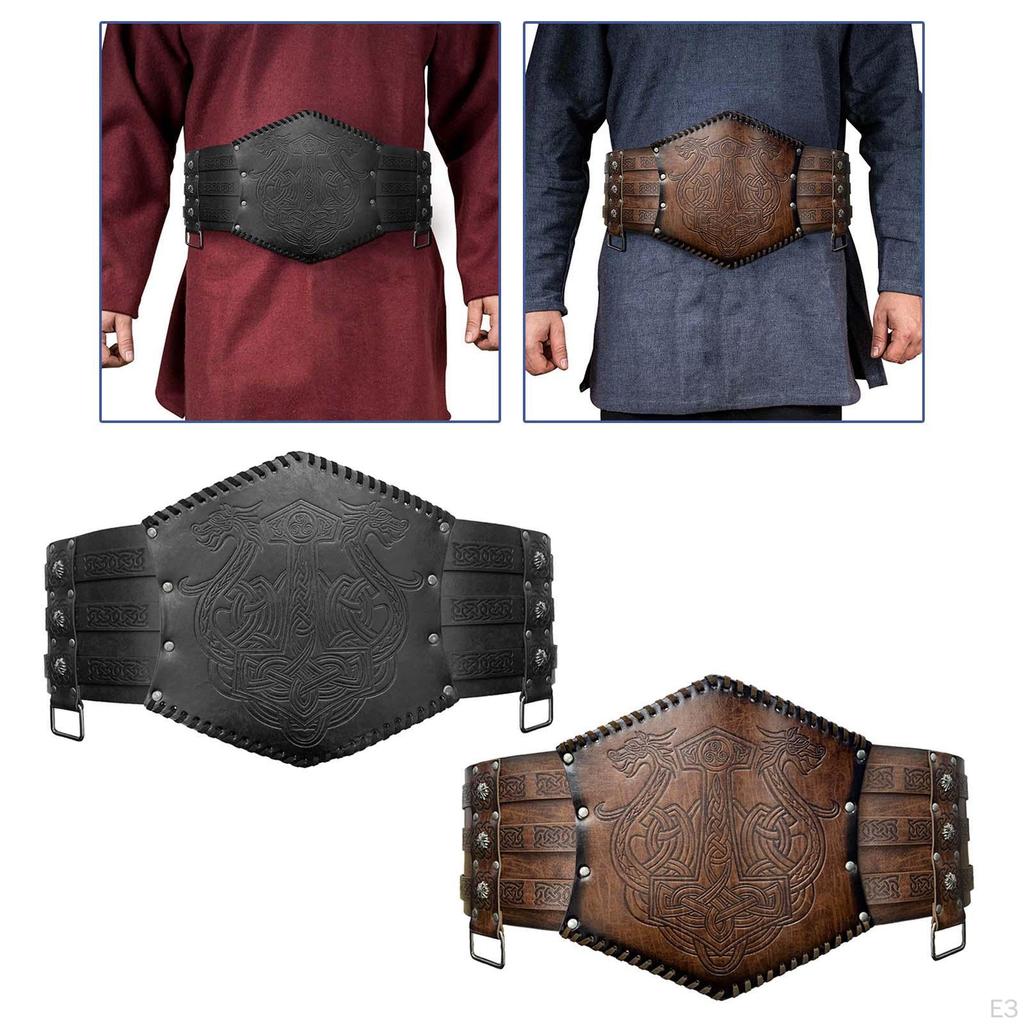 Medieval Belt Made of Soft PU for Performance Halloween Festival