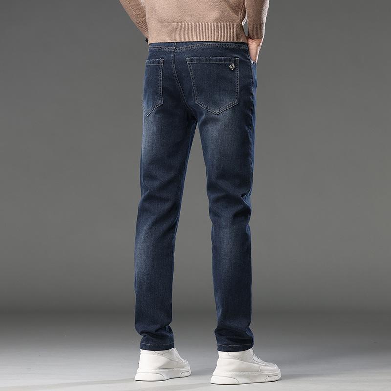 Men's Trendy Slim Stretch Jeans - Versatile, Youthful, Casual Straight Pants for Spring & Autumn