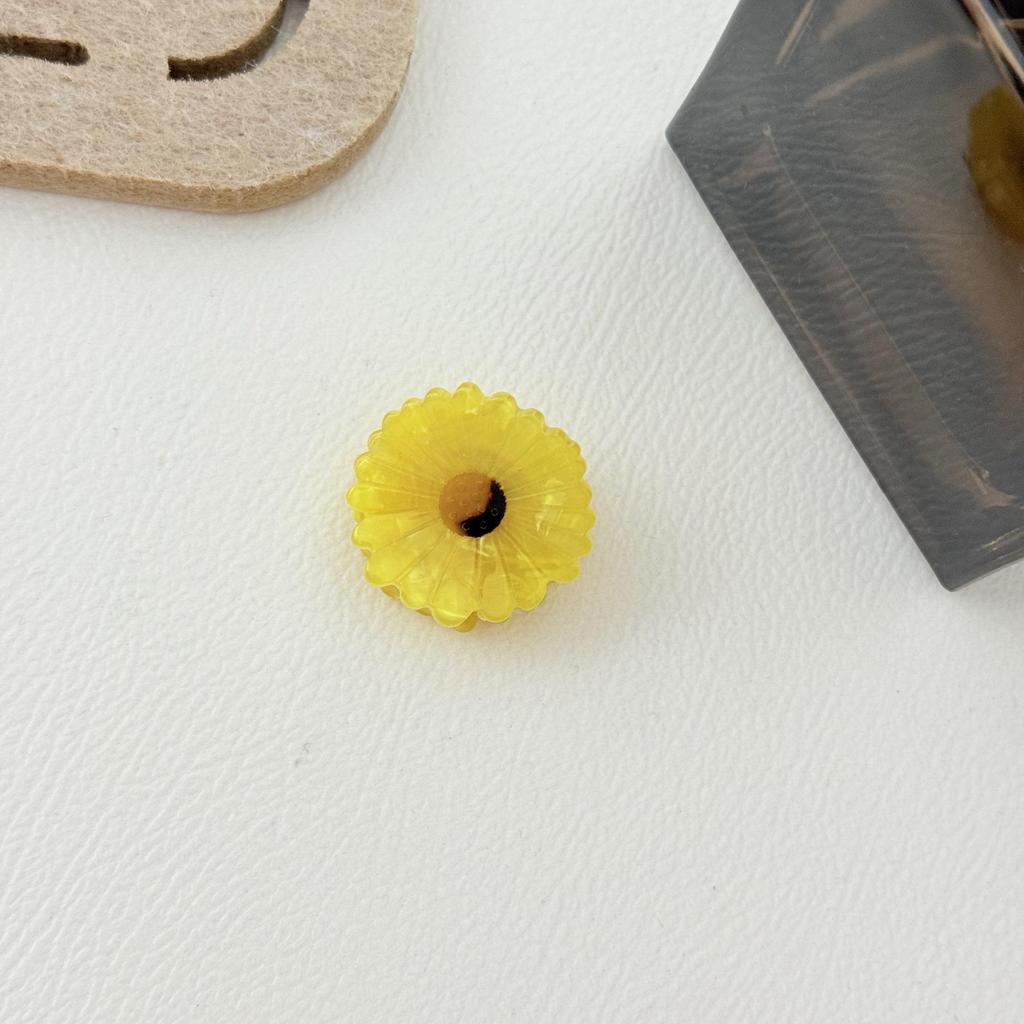Charming Sunflower Mini Hair Clips - 2.9cm Cute Flower Side Clips