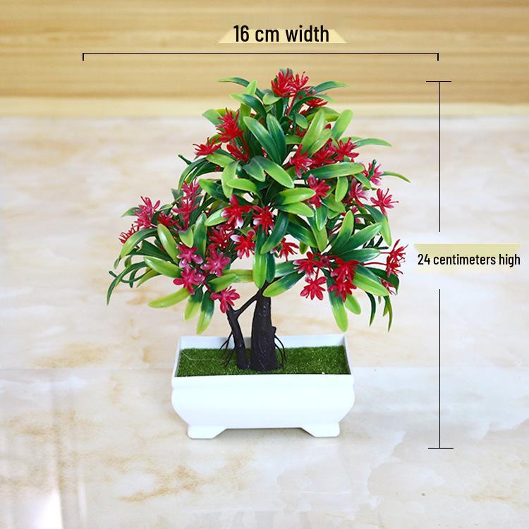 Creative Home Decor: Artificial Bonsai Grass Balls and Mini Cherry Snow Ball Trees