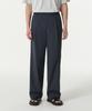 [Cooltandard] One-Pleat Wide Elastic Waist Slacks [Iron Gray]